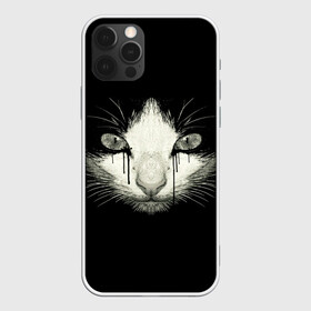 Чехол для iPhone 12 Pro Max с принтом ПЛАЧУЩИЙ КОТ в Новосибирске, Силикон |  | animals | cat | cry | dark | face | pussy | глаза | грусть | домашние | животные | звери | кот | кошка | мордочка | мрак | плач | пушистый | слезы | черный