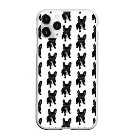 Чехол для iPhone 11 Pro матовый с принтом Бульдожки в Новосибирске, Силикон |  | Тематика изображения на принте: love | арт | бульдог | день валентина | день святого | день святого валентина | любовь | много собак | мопс | мопсы | порода | породистые | породистые собаки | породы собак | собака | собаки