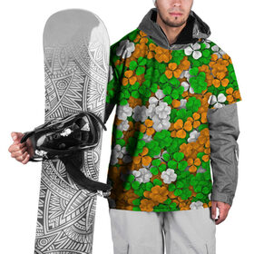 Накидка на куртку 3D с принтом Ирландский клевер в Новосибирске, 100% полиэстер |  | patrick | день святого патрика | ирландия | листья | патрик | паттерн | трилистник | четырёхлистник