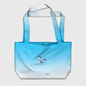 Пляжная сумка 3D с принтом Ahegao Blue-eyed girl в Новосибирске, 100% полиэстер | застегивается на металлическую кнопку; внутренний карман застегивается на молнию. Стенки укреплены специальным мягким материалом, чтобы защитить содержимое от несильных ударов
 | ahegao | anime | senpai | аниме | ахегао | семпай