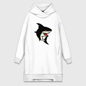 Платье-худи хлопок с принтом ЧЕРНАЯ АКУЛА в Новосибирске,  |  | black | dark | fish | megalodon | shark | teeth | white shark | акула | белая акула | зубы | мегалодон | рыба