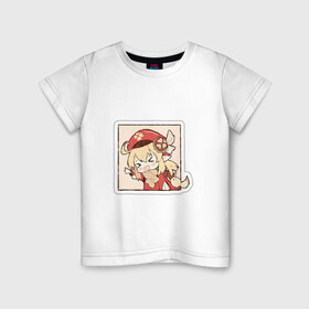 Детская футболка хлопок с принтом Кли в Новосибирске, 100% хлопок | круглый вырез горловины, полуприлегающий силуэт, длина до линии бедер | klee | арт | кли | милая девочка | милая девушка | рисунок | чиби | чиби персонаж