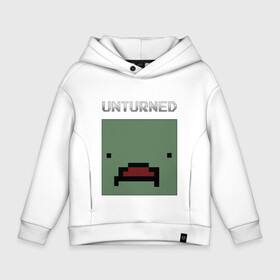 Детское худи Oversize хлопок с принтом UNTURNED в Новосибирске, френч-терри — 70% хлопок, 30% полиэстер. Мягкий теплый начес внутри —100% хлопок | боковые карманы, эластичные манжеты и нижняя кромка, капюшон на магнитной кнопке | Тематика изображения на принте: game | unturned | unturned 2 | zombie | айди предмета | антюрнед | зомби | игра | инди | кубы | нельсон.