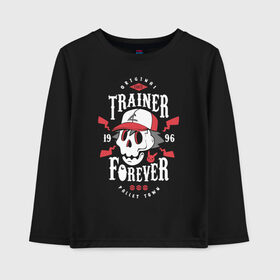 Детский лонгслив хлопок с принтом TRAINER FOREVER | ПОКЕМОНЫ в Новосибирске, 100% хлопок | круглый вырез горловины, полуприлегающий силуэт, длина до линии бедер | doodling | pikachu | pokemon | textures | дудлинг | желтый покемон | пика пика | пикачу | покемон | покемоны | стикербомбинг | текстуры | фон