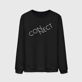 Мужской свитшот хлопок с принтом CONNECT в Новосибирске, 100% хлопок |  | connect | creative | enternet | minimalism | интернет | коннект | креатив | креативная | минимализм | надпись | сеть | соединение | текст