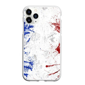 Чехол для iPhone 11 Pro матовый с принтом BLUE WHITE & RED в Новосибирске, Силикон |  | abstraction | france | texture | абстракция | арт | белый | взрыв | дизайн | искусство | капли | кляксы | краска | красный | красочный | разводы | синий | текстура | флаг | флаг франции | франция | холст | цвета | эмоции