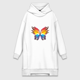 Платье-худи хлопок с принтом бабочка краской в Новосибирске,  |  | бабочка | беспозвоночные | брызги | градиент | краска | красочная | крылья | лето | мотыльки и бабочки | насекомое | насекомые | радуга | ярко