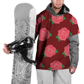 Накидка на куртку 3D с принтом Розы на красном в Новосибирске, 100% полиэстер |  | Тематика изображения на принте: black | botany | flowers | pattern | plant | red | rose | white | белый | ботаника | красный | растение | роза | узор | цветы | черный