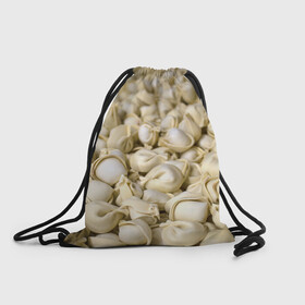 Рюкзак-мешок 3D с принтом Пельмени в Новосибирске, 100% полиэстер | плотность ткани — 200 г/м2, размер — 35 х 45 см; лямки — толстые шнурки, застежка на шнуровке, без карманов и подкладки | вареники | обои пельмени | пельмендосы | пельмени | пельмень | пельмешки