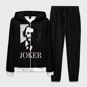 Мужской костюм 3D с принтом joker в Новосибирске, 100% полиэстер | Манжеты и пояс оформлены тканевой резинкой, двухслойный капюшон со шнурком для регулировки, карманы спереди | joker
шутник
batman
бэтмен
dark
тьма
actor
актер
scary
страшный
clown
клоун
black
чернить