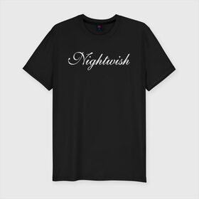 Мужская футболка хлопок Slim с принтом Nightwish Logo / Найтвиш (Z) в Новосибирске, 92% хлопок, 8% лайкра | приталенный силуэт, круглый вырез ворота, длина до линии бедра, короткий рукав | Тематика изображения на принте: music | night wish | nightwish | nuclear blast | rock | spinefarm | лого | музыка | найт виш | найтвиш | рок | симфоник метал | тарья турунен | флор янсен