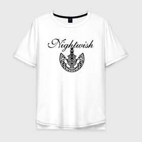 Мужская футболка хлопок Oversize с принтом Nightwish Logo / Найтвиш (Z) в Новосибирске, 100% хлопок | свободный крой, круглый ворот, “спинка” длиннее передней части | music | night wish | nightwish | nuclear blast | rock | spinefarm | лого | музыка | найт виш | найтвиш | рок | симфоник метал | тарья турунен | флор янсен