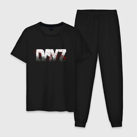 Мужская пижама хлопок с принтом DayZ в Новосибирске, 100% хлопок | брюки и футболка прямого кроя, без карманов, на брюках мягкая резинка на поясе и по низу штанин
 | arma 2 | day z | dayz | дэйз | игры
