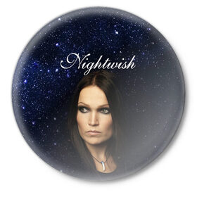 Значок с принтом Nightwish | Tarja Turunen (Z) в Новосибирске,  металл | круглая форма, металлическая застежка в виде булавки | music | nightwish | nuclear blast | rock | spinefarm | tarja turunen | лого | музыка | найтвиш | рок | симфоник метал | тарья турунен | флор янсен