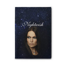 Обложка для автодокументов с принтом Nightwish | Tarja Turunen (Z) в Новосибирске, натуральная кожа |  размер 19,9*13 см; внутри 4 больших “конверта” для документов и один маленький отдел — туда идеально встанут права | Тематика изображения на принте: music | nightwish | nuclear blast | rock | spinefarm | tarja turunen | лого | музыка | найтвиш | рок | симфоник метал | тарья турунен | флор янсен