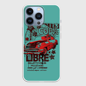 Чехол для iPhone 13 Pro с принтом CUBA CAR в Новосибирске,  |  | Тематика изображения на принте: america | car | chevrolet impala | chevrolet nova | cuba | dodge challenger | muscle car | retro | usa | vintage | автомобиль | америка | винтаж | додж челленджер | классика | корвет | куба | масл кар | машина | ретро | шевроле импала