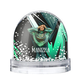 Снежный шар с принтом Манижа Manizha в Новосибирске, Пластик | Изображение внутри шара печатается на глянцевой фотобумаге с двух сторон | manizha | далеровна | душанбе | евровидение | евровидение 2021 | манижа | певица | таджикистан | хамраева