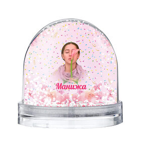 Снежный шар с принтом Манижа Manizha в Новосибирске, Пластик | Изображение внутри шара печатается на глянцевой фотобумаге с двух сторон | manizha | далеровна | душанбе | евровидение | евровидение 2021 | манижа | певица | таджикистан | хамраева