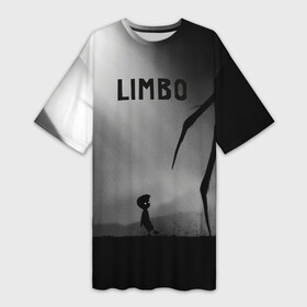 Платье-футболка 3D с принтом Limbo в Новосибирске,  |  | Тематика изображения на принте: game | limbo | игра | игра платформер | мальчик спасает сестру | платформер