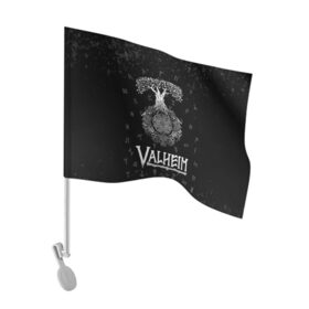 Флаг для автомобиля с принтом Valheim Руны Иггдрасиль в Новосибирске, 100% полиэстер | Размер: 30*21 см | valheim | вальхейм | дерево | иггдрасиль | игдрасиль | игра | икдросиль | логотип игры | мировое древо | много рун | паттерн | руна | руны