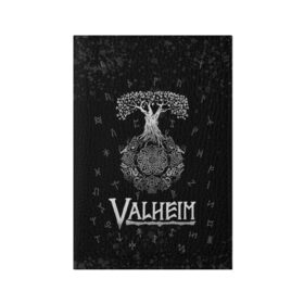 Обложка для паспорта матовая кожа с принтом Valheim Руны Иггдрасиль в Новосибирске, натуральная матовая кожа | размер 19,3 х 13,7 см; прозрачные пластиковые крепления | valheim | вальхейм | дерево | иггдрасиль | игдрасиль | игра | икдросиль | логотип игры | мировое древо | много рун | паттерн | руна | руны