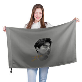 Флаг 3D с принтом Ли Мин Хо Lee Min Ho в Новосибирске, 100% полиэстер | плотность ткани — 95 г/м2, размер — 67 х 109 см. Принт наносится с одной стороны | lee min ho | автограф | дорамы | ли мин хо | песни | профиль | роли | фильмы | фото