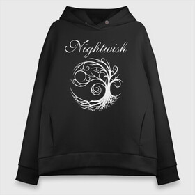 Женское худи Oversize хлопок с принтом NIGHTWISH в Новосибирске, френч-терри — 70% хлопок, 30% полиэстер. Мягкий теплый начес внутри —100% хлопок | боковые карманы, эластичные манжеты и нижняя кромка, капюшон на магнитной кнопке | metal | nightwish | tarja turunen | метал | музыка | найтвиш | рок | симфо метал | тарья турунен