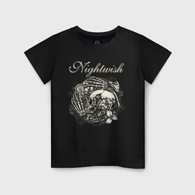 Детская футболка хлопок с принтом NIGHTWISH в Новосибирске, 100% хлопок | круглый вырез горловины, полуприлегающий силуэт, длина до линии бедер | metal | nightwish | tarja turunen | метал | музыка | найтвиш | рок | симфо метал | тарья турунен