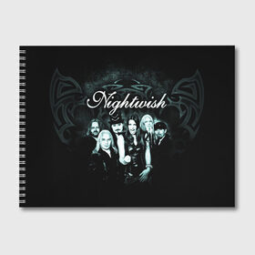 Альбом для рисования с принтом NIGHTWISH в Новосибирске, 100% бумага
 | матовая бумага, плотность 200 мг. | Тематика изображения на принте: metal | nightwish | tarja turunen | метал | музыка | найтвиш | рок | симфо метал | тарья турунен