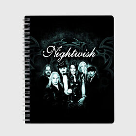 Тетрадь с принтом NIGHTWISH в Новосибирске, 100% бумага | 48 листов, плотность листов — 60 г/м2, плотность картонной обложки — 250 г/м2. Листы скреплены сбоку удобной пружинной спиралью. Уголки страниц и обложки скругленные. Цвет линий — светло-серый
 | metal | nightwish | tarja turunen | метал | музыка | найтвиш | рок | симфо метал | тарья турунен