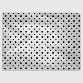 Плед 3D с принтом Точки черные на белом в Новосибирске, 100% полиэстер | закругленные углы, все края обработаны. Ткань не мнется и не растягивается | abstract | background | black | geometric | pattern | spot | texture | various | wrapping | горошек | крапинки | пятнаround | разные  узор | точки | черные