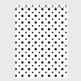 Скетчбук с принтом Точки черные на белом в Новосибирске, 100% бумага
 | 48 листов, плотность листов — 100 г/м2, плотность картонной обложки — 250 г/м2. Листы скреплены сверху удобной пружинной спиралью | Тематика изображения на принте: abstract | background | black | geometric | pattern | spot | texture | various | wrapping | горошек | крапинки | пятнаround | разные  узор | точки | черные