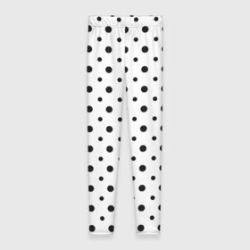Леггинсы 3D с принтом Точки черные на белом в Новосибирске, 80% полиэстер, 20% эластан | Эластичный пояс, зауженные к низу, низкая посадка | abstract | background | black | geometric | pattern | spot | texture | various | wrapping | горошек | крапинки | пятнаround | разные  узор | точки | черные