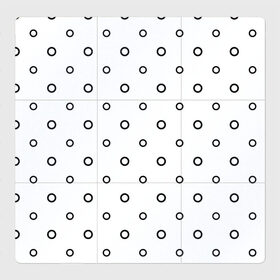 Магнитный плакат 3Х3 с принтом Черно-белый узор в горошек в Новосибирске, Полимерный материал с магнитным слоем | 9 деталей размером 9*9 см | Тематика изображения на принте: abstract | backdrop | background | circle | design | diagonal | dot | fabric | geometric | graphic | illustration | line | paper | pattern | print | rand | repeat | seamless | simple | texture | tile | vector | wallpaper | wave | white | бублики | кружочк