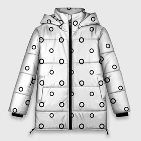 Женская зимняя куртка Oversize с принтом Черно-белый узор в горошек в Новосибирске, верх — 100% полиэстер; подкладка — 100% полиэстер; утеплитель — 100% полиэстер | длина ниже бедра, силуэт Оверсайз. Есть воротник-стойка, отстегивающийся капюшон и ветрозащитная планка. 

Боковые карманы с листочкой на кнопках и внутренний карман на молнии | abstract | backdrop | background | circle | design | diagonal | dot | fabric | geometric | graphic | illustration | line | paper | pattern | print | rand | repeat | seamless | simple | texture | tile | vector | wallpaper | wave | white | бублики | кружочк