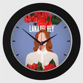 Настенные часы с принтом LANA DEL REY в Новосибирске,  |  | lana del rey | music | лана дел рей | музыка | певица