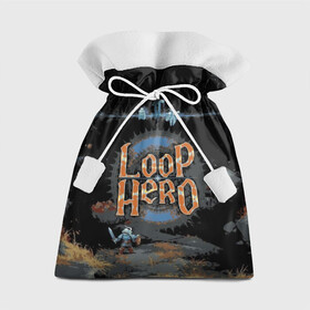 Подарочный 3D мешок с принтом Loop Hero в Новосибирске, 100% полиэстер | Размер: 29*39 см | Тематика изображения на принте: games | knight | loop hero | magic | rogue like | russia | steam | sword | герой петли | игры | магия | меч | рогалик | россия | рыцарь | стим