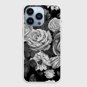 Чехол для iPhone 13 Pro с принтом Розы в Новосибирске,  |  | flowers | герберы | контур | легкие | лилии | мягкие | роза | ромашка | тренд | цветы