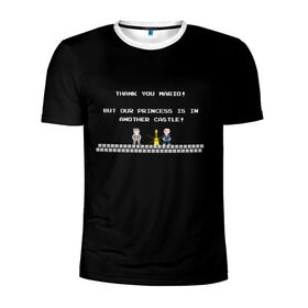 Мужская футболка 3D спортивная с принтом Марио Ёршик в Новосибирске, 100% полиэстер с улучшенными характеристиками | приталенный силуэт, круглая горловина, широкие плечи, сужается к линии бедра | 8bit | dendy | game over | sega | super mario | ёршик | игра | прикол | ретро | супер марио