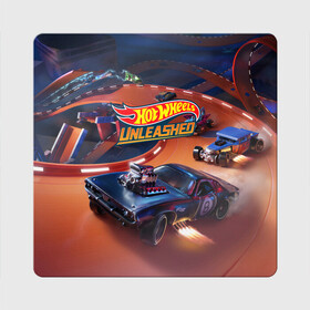 Магнит виниловый Квадрат с принтом Hot Wheels Unleashed в Новосибирске, полимерный материал с магнитным слоем | размер 9*9 см, закругленные углы | auto | avto | car | game | hot | hotweels | race | weels | wheels | авто | автоспорт | гонки | игра | игрушка | машина | модель | хот вилс