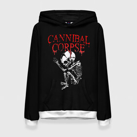 Женская толстовка 3D с принтом Cannibal Corpse | 1 в Новосибирске, 100% полиэстер  | двухслойный капюшон со шнурком для регулировки, мягкие манжеты на рукавах и по низу толстовки, спереди карман-кенгуру с мягким внутренним слоем. | band | cannibal corpse | metal | music | rock | атрибутика | группа | метал | музыка | рок