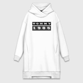 Платье-худи хлопок с принтом Tommy 1985 в Новосибирске,  |  | 1985 | black white | tommy | tommy hilfiger | tommy jeans | лого | минимализм | томми | томми джинс | томми хилфигер | хилфигер | черно белое