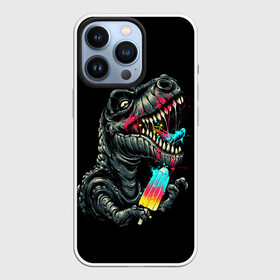 Чехол для iPhone 13 Pro с принтом T REX ЕСТ МОРОЖЕНОЕ в Новосибирске,  |  | dino | dinosauria | t rex | ti rex | дино | динозавр | парк юрского | т рекс | ти рекс | чудовище | юрский период | ящер | ящерица