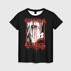 Женская футболка 3D с принтом Cannibal Corpse в Новосибирске, 100% полиэфир ( синтетическое хлопкоподобное полотно) | прямой крой, круглый вырез горловины, длина до линии бедер | cannibal corpse | kreator | punk rock | slayer | sodom | анархия | блэк метал | гаражный рок | гранж | дэт метал | металл | панк рок | рок музыка | рок н ролл | рокер | треш метал | труп каннибал | тяжелый рок | хард рок