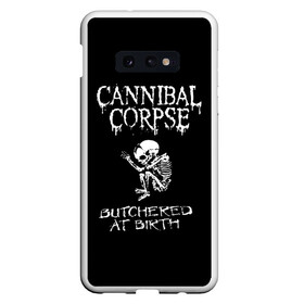 Чехол для Samsung S10E с принтом Cannibal Corpse в Новосибирске, Силикон | Область печати: задняя сторона чехла, без боковых панелей | Тематика изображения на принте: cannibal corpse | kreator | punk rock | slayer | sodom | анархия | блэк метал | гаражный рок | гранж | дэт метал | металл | панк рок | рок музыка | рок н ролл | рокер | треш метал | труп каннибал | тяжелый рок | хард рок