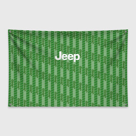 Флаг-баннер с принтом Jeep  в Новосибирске, 100% полиэстер | размер 67 х 109 см, плотность ткани — 95 г/м2; по краям флага есть четыре люверса для крепления | auto | jeep | sport | авто | автомобили | автомобиль | автомобильные | бренд | внедорожники | легковые | марка | пикапы | спорт