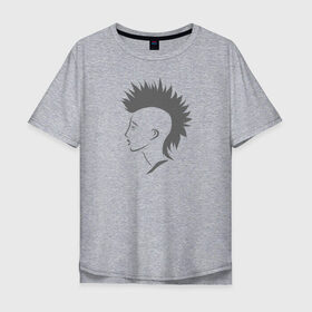 Мужская футболка хлопок Oversize с принтом ирокез в Новосибирске, 100% хлопок | свободный крой, круглый ворот, “спинка” длиннее передней части | punk | волосы | девушка | ирокез | красивая | лицо | панк | протест | профиль | рок | свобода | эпатаж