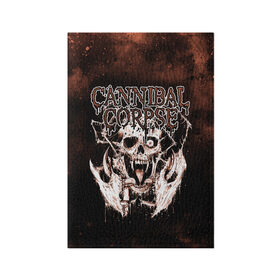 Обложка для паспорта матовая кожа с принтом Cannibal Corpse в Новосибирске, натуральная матовая кожа | размер 19,3 х 13,7 см; прозрачные пластиковые крепления | canibal corpse | cannibal corpse | death metal | группы | дэт метал | канибал корпс | метал | рок