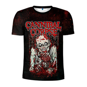 Мужская футболка 3D спортивная с принтом Cannibal Corpse в Новосибирске, 100% полиэстер с улучшенными характеристиками | приталенный силуэт, круглая горловина, широкие плечи, сужается к линии бедра | canibal corpse | cannibal corpse | death metal | группы | дэт метал | канибал корпс | метал | рок