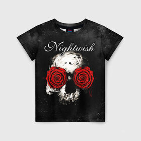 Детская футболка 3D с принтом NIGHTWISH в Новосибирске, 100% гипоаллергенный полиэфир | прямой крой, круглый вырез горловины, длина до линии бедер, чуть спущенное плечо, ткань немного тянется | metal | nightwish | tarja turunen | метал | музыка | найтвиш | рок | симфо метал | тарья турунен